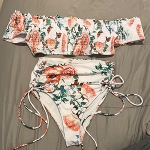 Floral two piece swimsuit